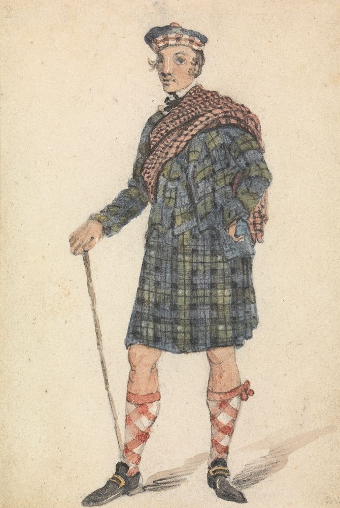 Uncle George in the Dress of a Highland Herdsman by George Walker