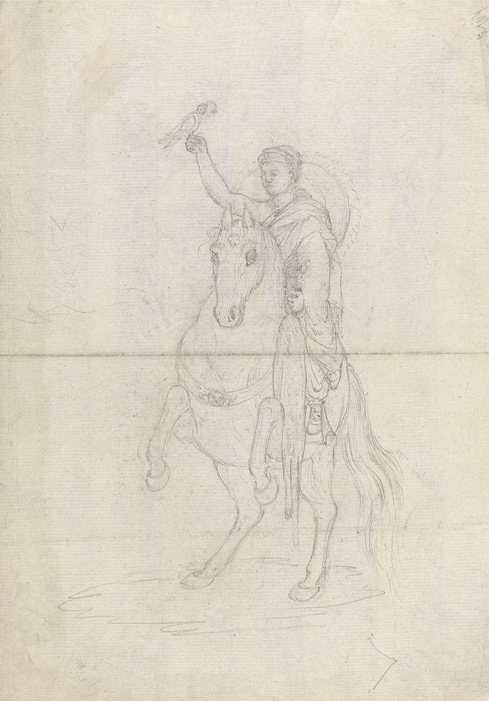 Man on Horseback with Bird