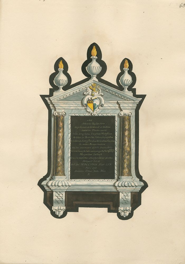 Memorial to John Taylor from Chiswick Church, attributed to Daniel Lysons