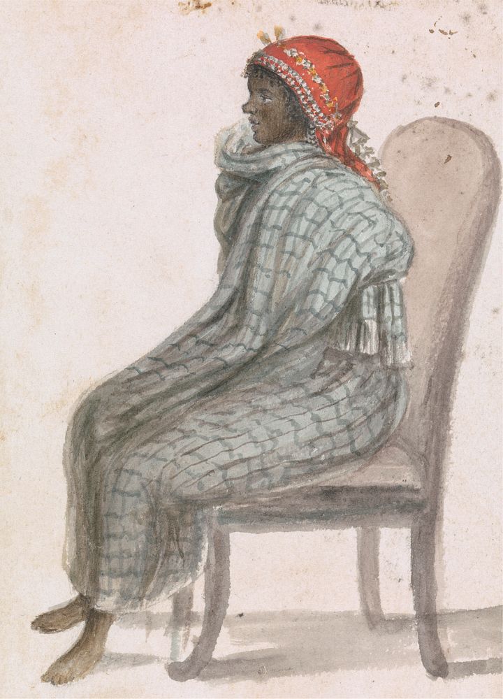 African Woman Sitting on a Chair