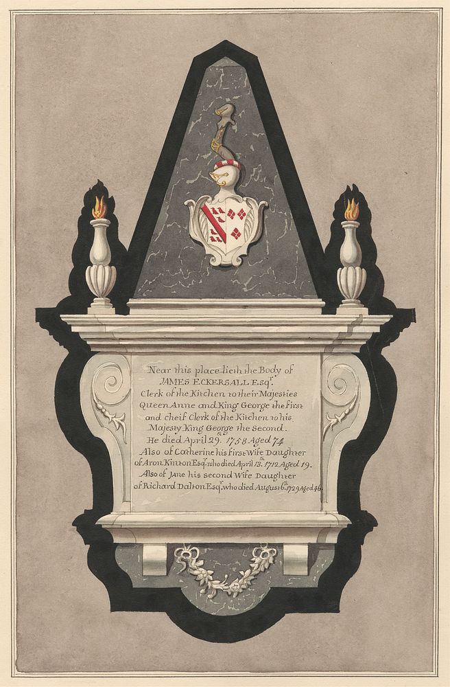 Memorial to James Eckersall and his wife Catherine and his second wife Catherine and his second wife Jane from Drayton…