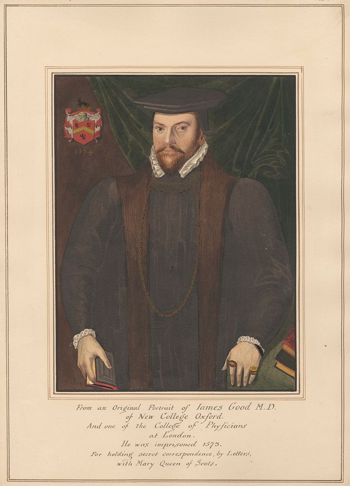 Portrait of James Good, M.D. of New College Oxford by Daniel Lysons