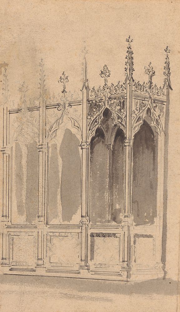 Design for a Gothic Screen by Augustus Welby Northmore Pugin