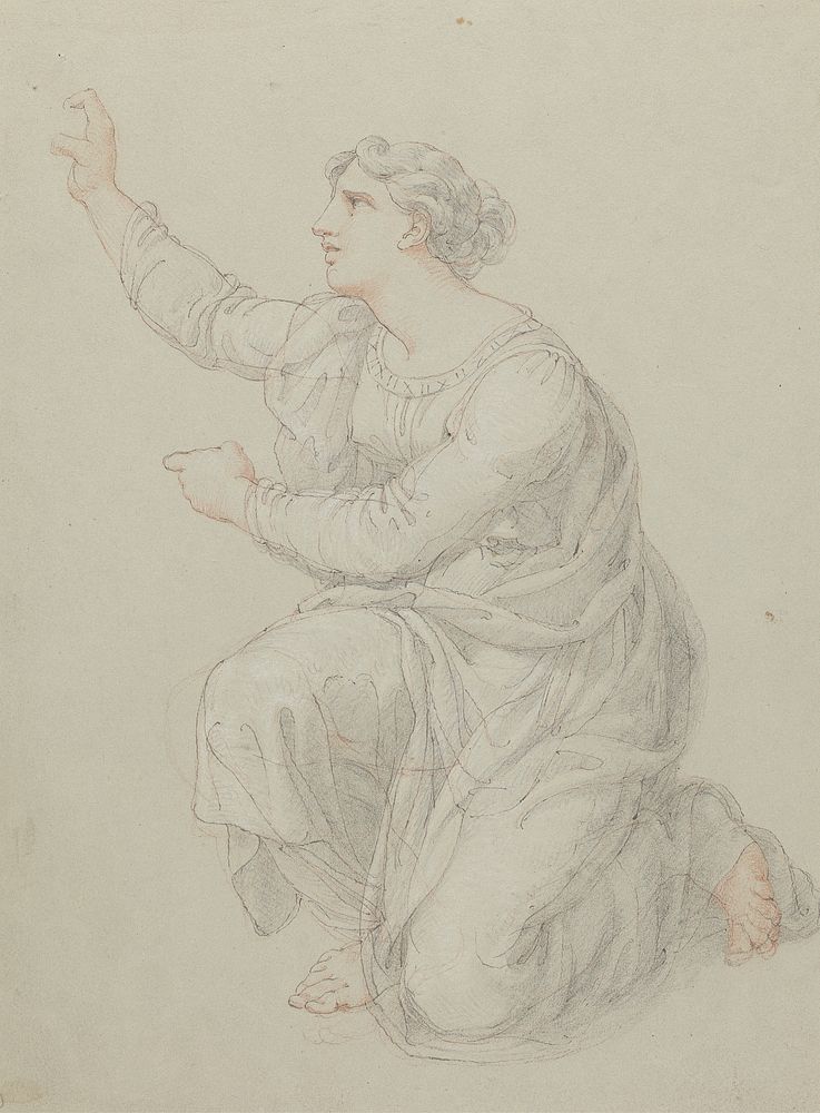 Study for the Kneeling Figure of Priscilla