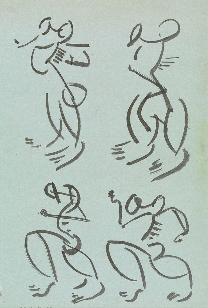 Four Studies of Dancing Figures