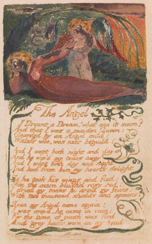 Songs of Innocence and of Experience, Plate 40, "The Angel" (Bentley 41)