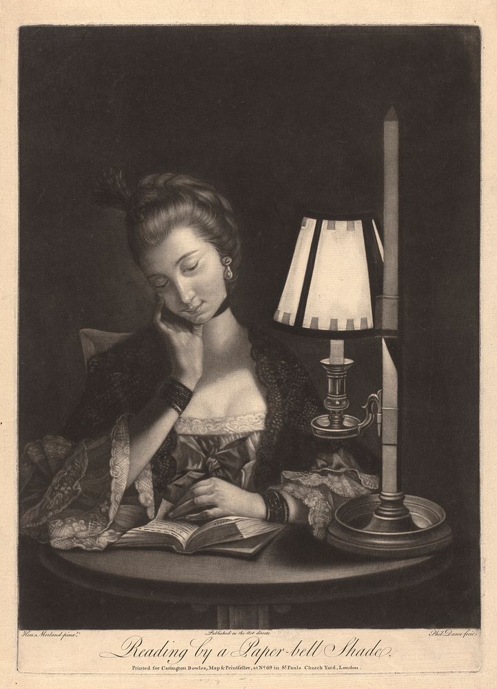 Reading by a Paper-Bell Shade