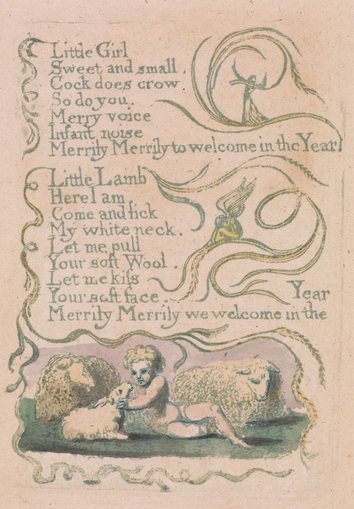 Songs of Innocence and of Experience, Plate 12, "Spring" (Bentley 23) by William Blake