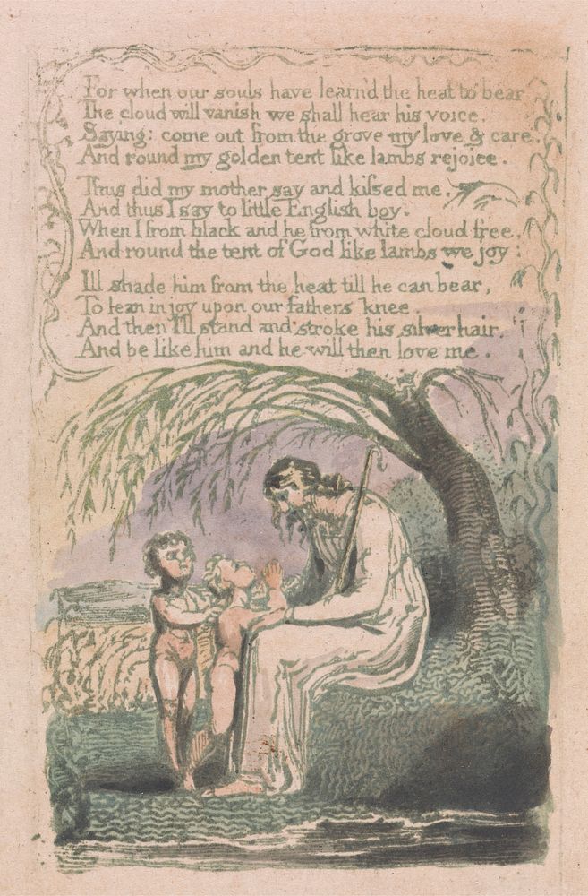 Songs of Innocence and of Experience, Plate 6, "The Little Black Boy"  (Bentley 10) by William Blake