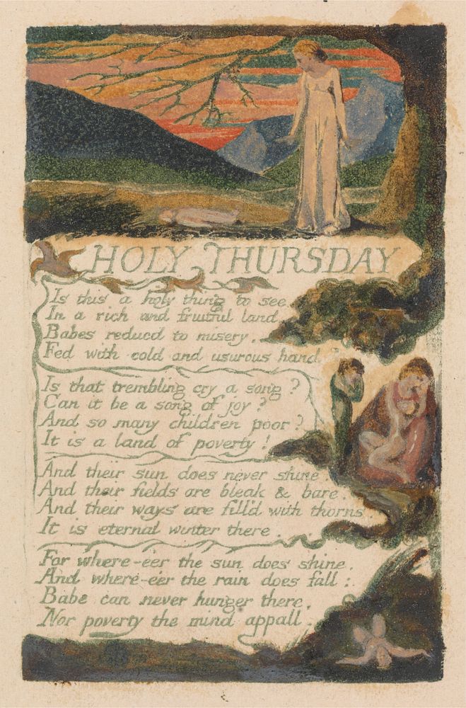 Songs of Innocence and of Experience, Plate 38, "Holy Thursday" (Bentley 33) by William Blake