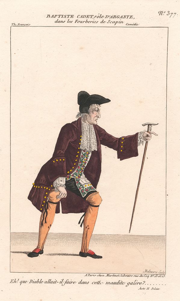 Baptiste Cadet, role D'Argante - "Les Fouberies de Scapin", Act II, Scene I