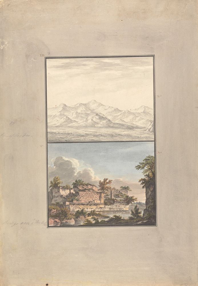 View of the Valley of Sardis and View of a Ruined Bridge by Giovanni Battista Borra