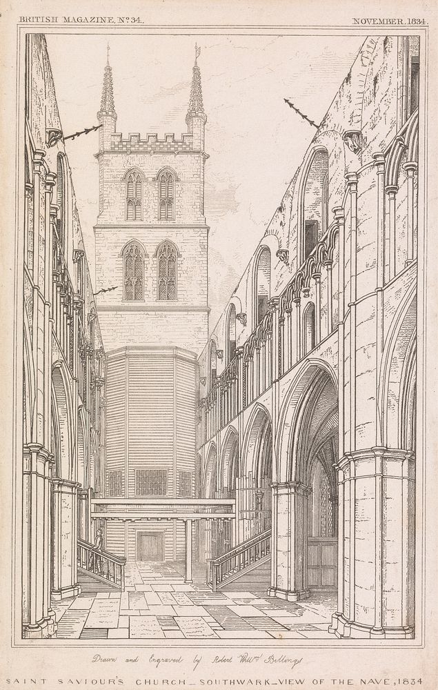 St. Saviour's Church, Southwark-View of the Nave