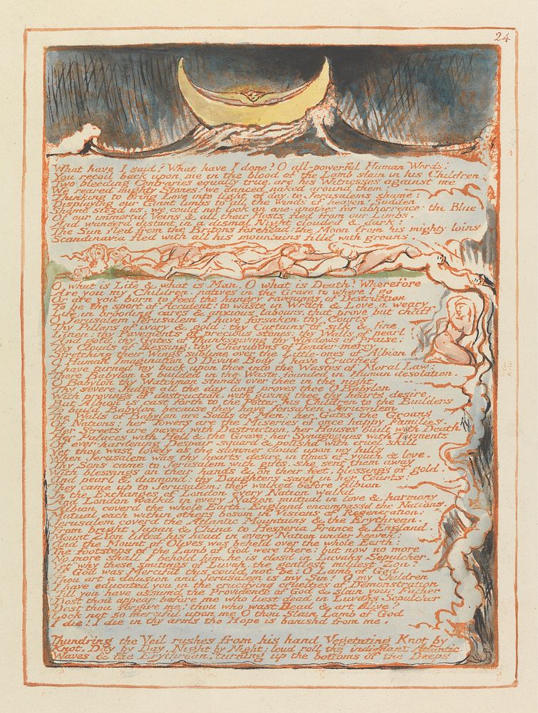 Jerusalem, Plate 24, "What have I said?...." by William Blake