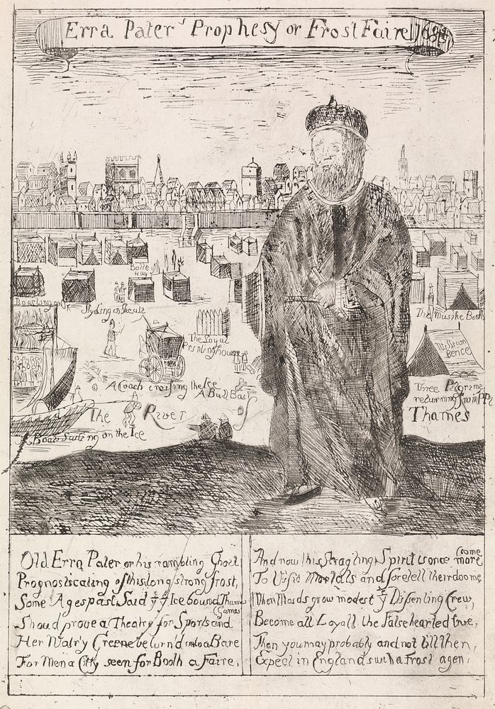 Erra Pater Prophesy, or Frost Faire 1683/4, View on the Thames