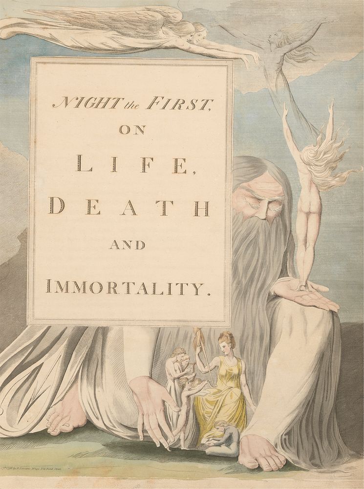 Young's Night Thoughts, Title Page, "Night the First, on Life, Death and Immortality."