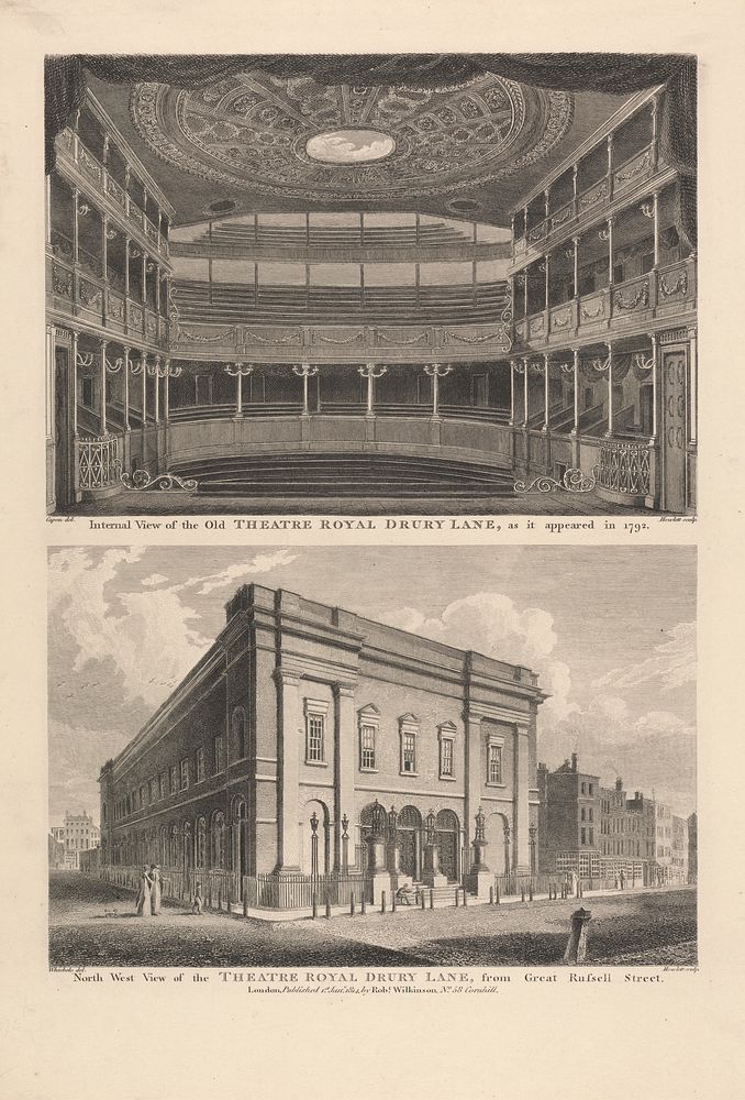 Two Views of the Old Theatre Royal Drury Lane