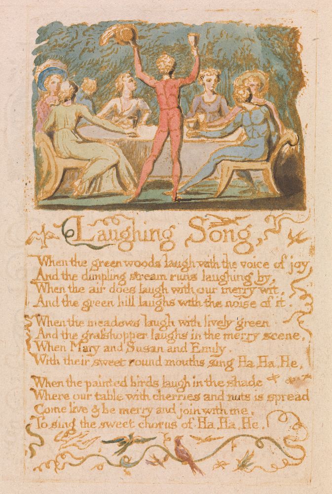 Songs of Innocence, Plate 28, "Laughing Song" (Bentley 15)