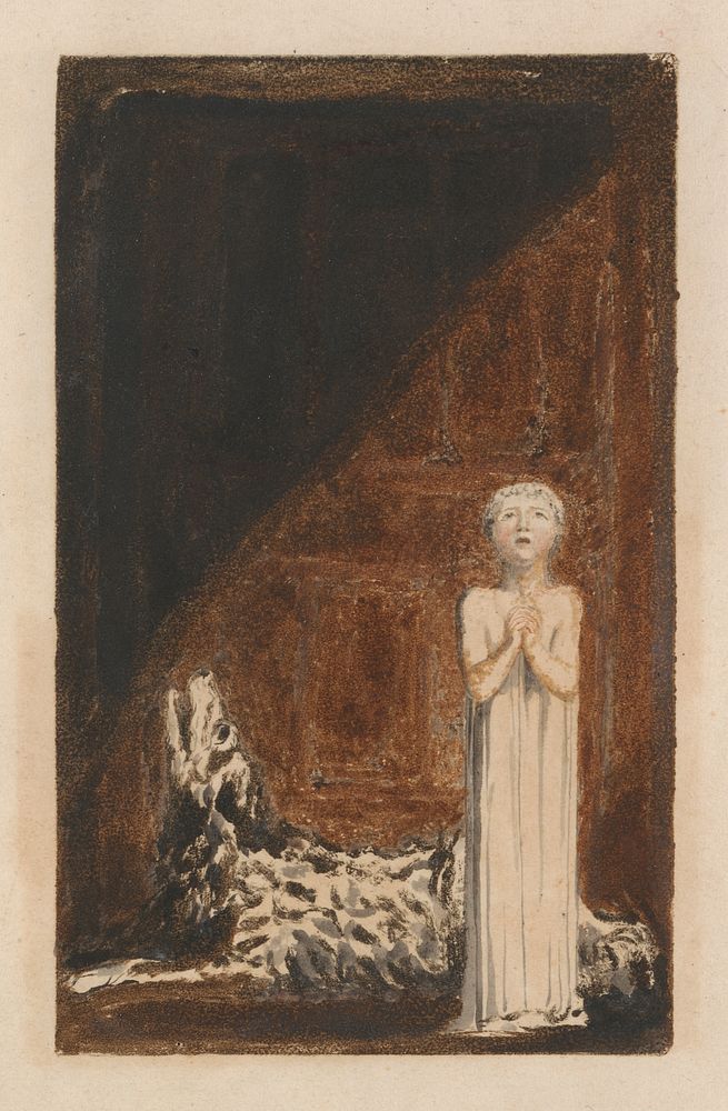 The First Book of Urizen, Plate 25 (Bentley 26) by William Blake.