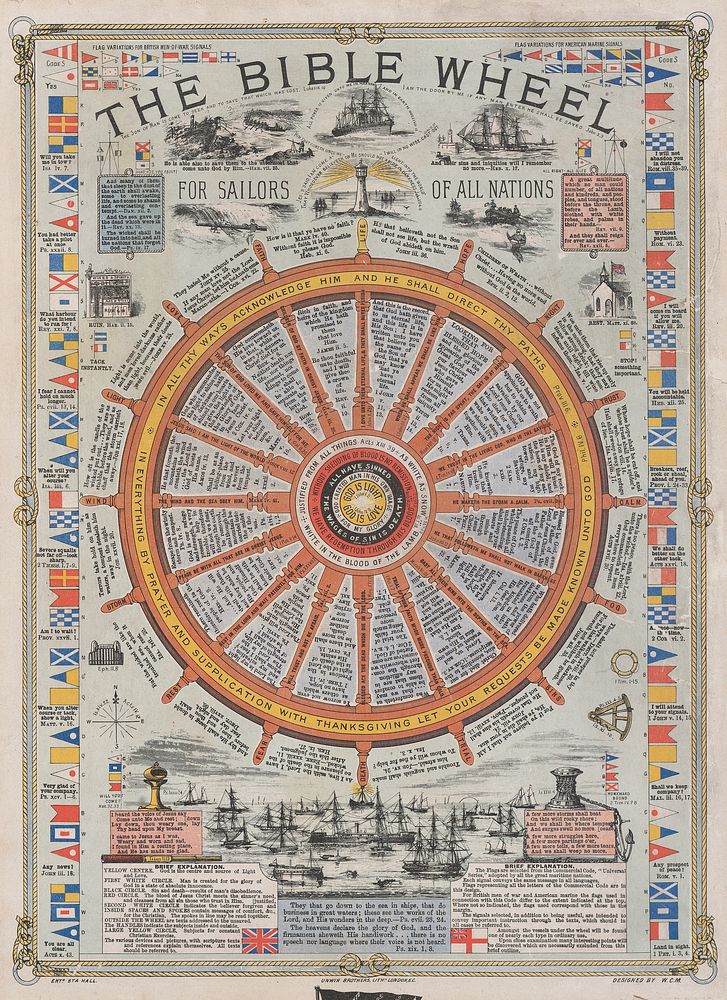 The bible wheel : for sailors of all nations / designed by W.C.M.