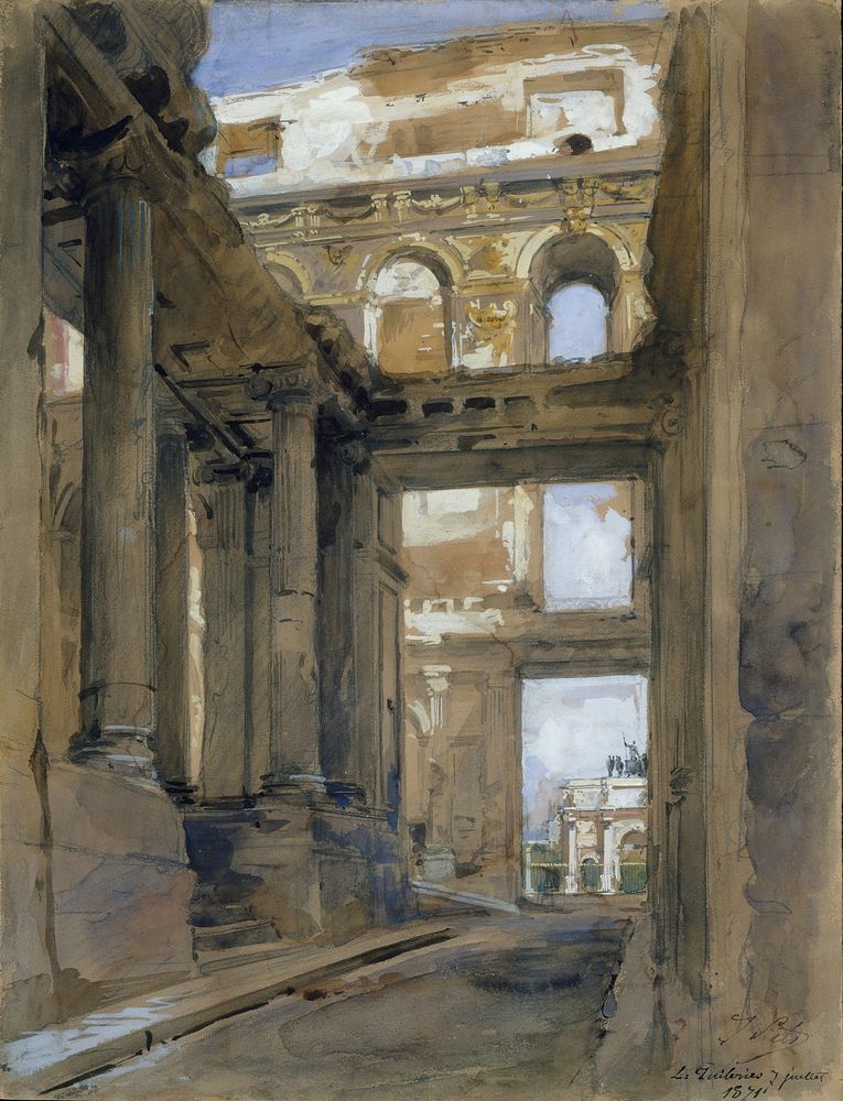 Ruins of the Tuileries Palace by Isidore Pils