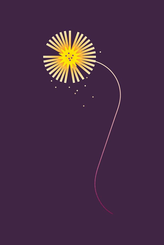 Geometric dandelion flower illustration vector