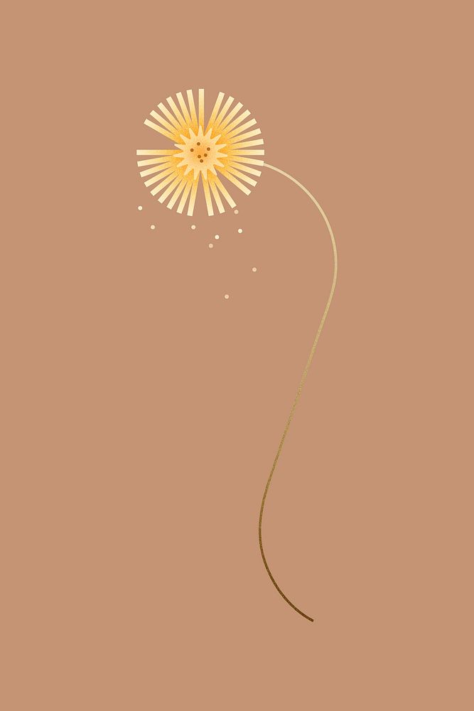 Geometric dandelion flower illustration vector