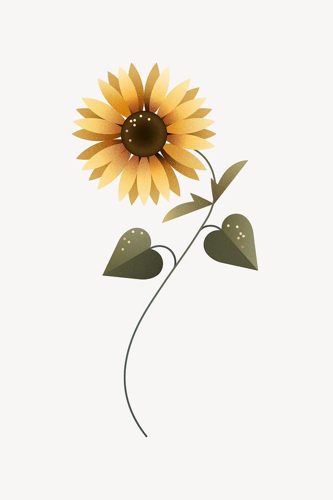 Geometric sunflower illustration vector