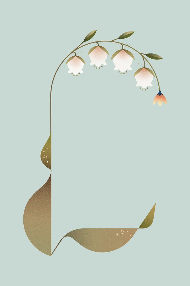 Abstract flower arch border vector