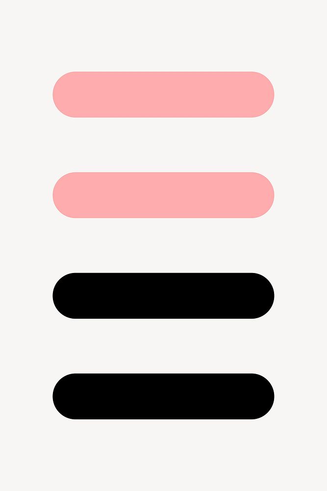 Black pink stripes collage element vector