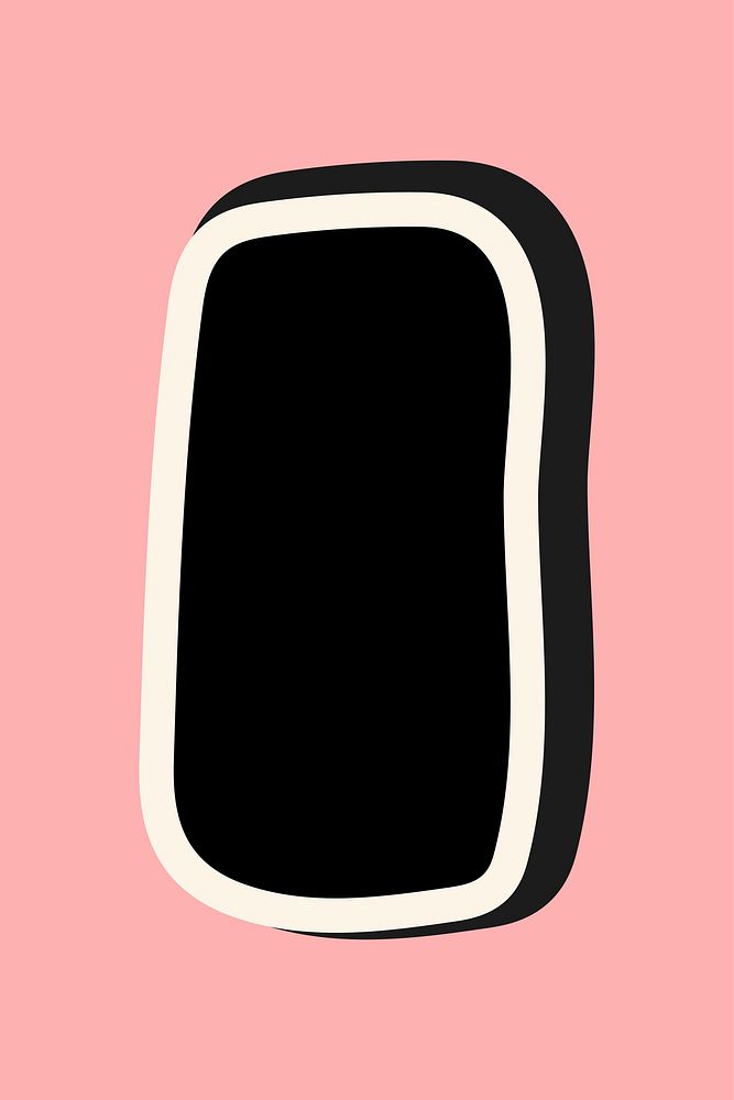 Black rectangle shape vector