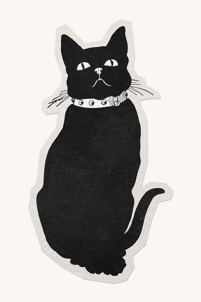 The Black Cat paper element with white border 
