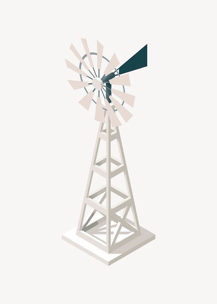 Windmill clipart illustration psd. Free public domain CC0 image.
