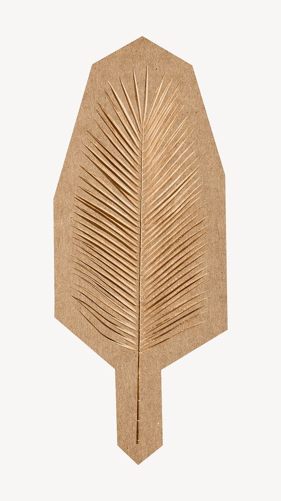 Gold palm leaf, cut out paper element
