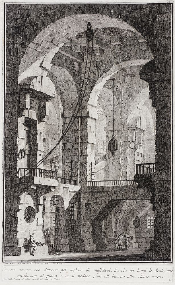 Interior of a Prison by Giovanni Battista Piranesi