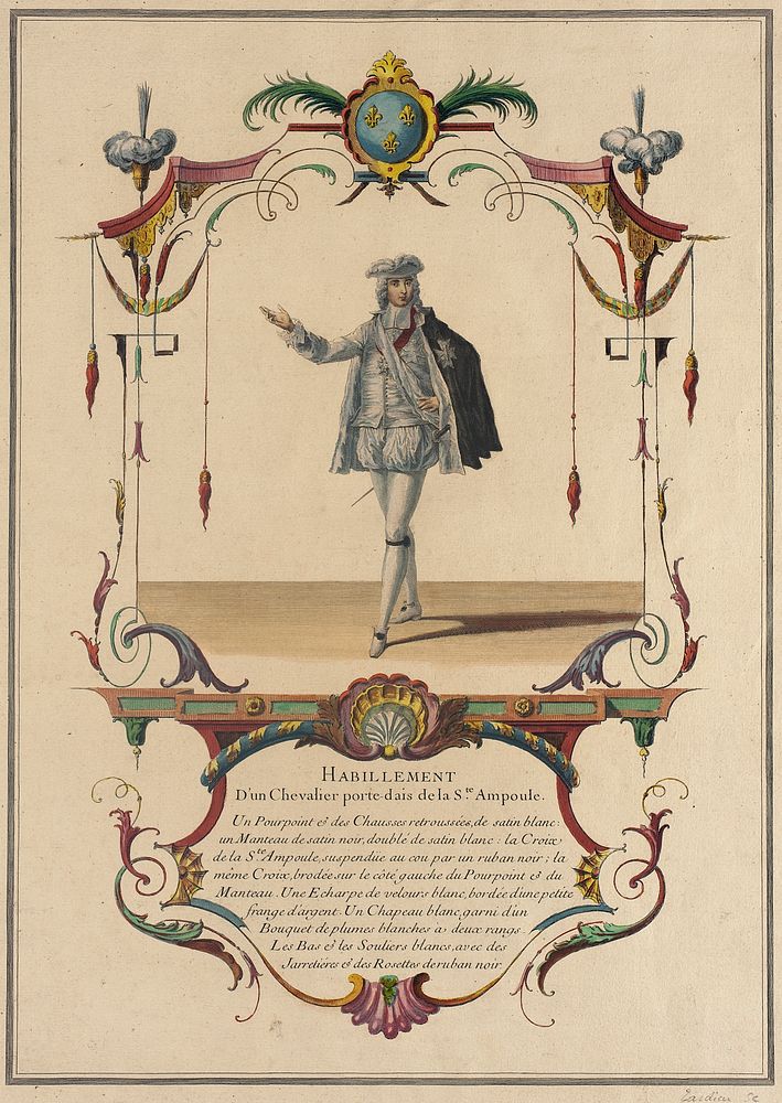 Habillement d'un Chevalier Porte-Dais de la S. Te Ampoule, Le Marquis D'Alegre by Nicolas Henri Tardieu