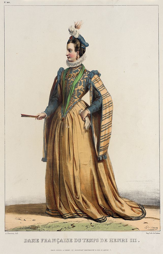 Costume Plate, 'Dame Francaise du Temps de Henri III'