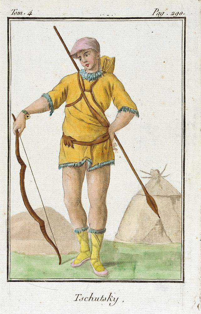 Costume Plate (Tschutsky) by Jacques Grasset de Saint Sauveur