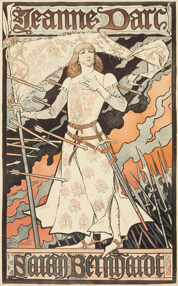 Jeanne d'Arc-Sarah Bernhardt by Eugène Samuel Grasset