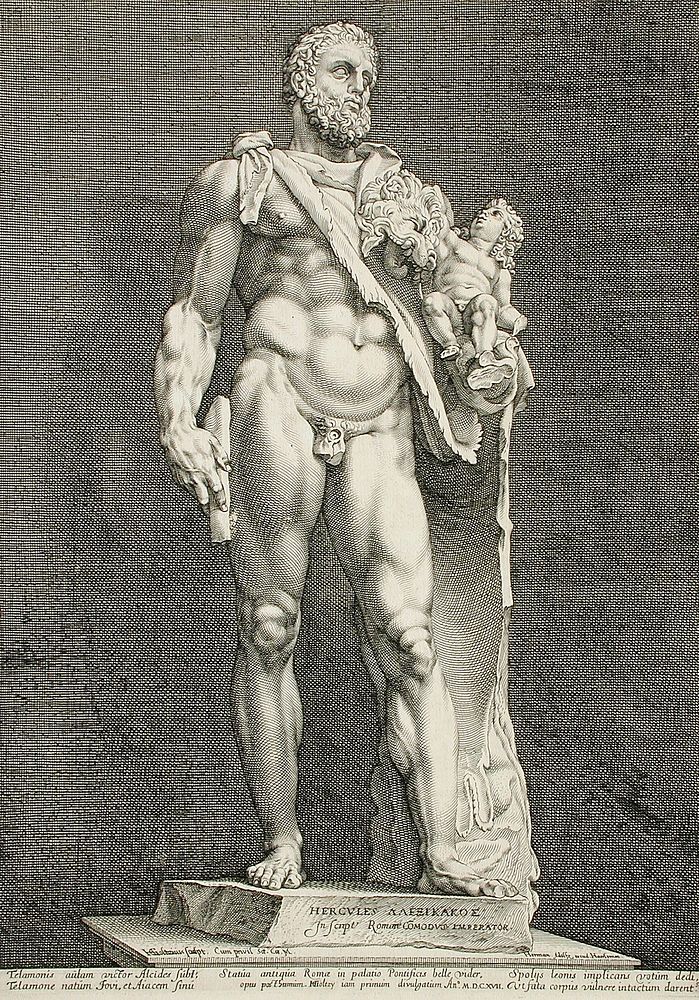 The Emperor Commodus as Hercules by Hendrik Goltzius