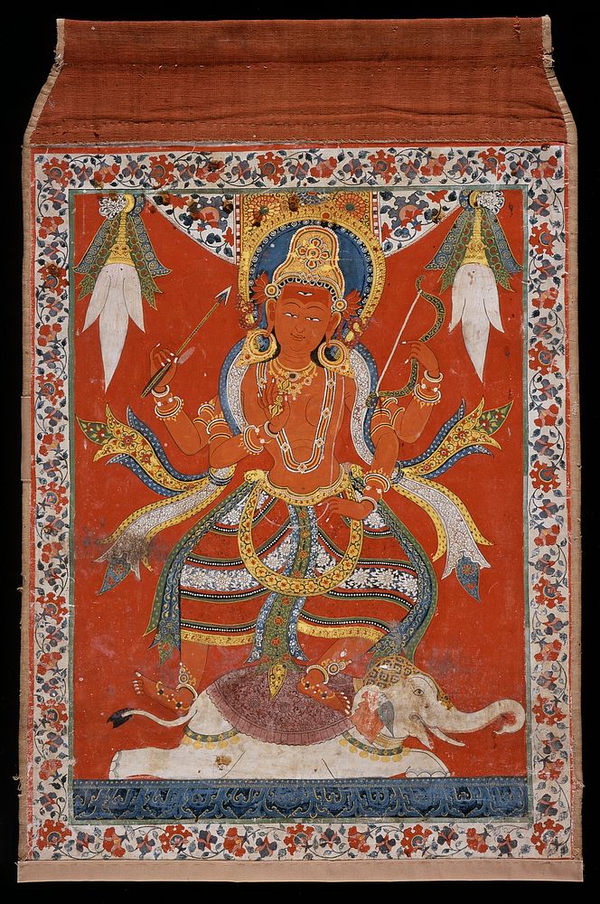 The Hindu Godess Indrani (a); The Hindu Goddess Brahmani (b)