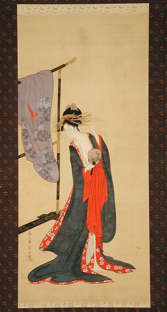 Oiran in Summer Kimono by Chōbunsai Eishi