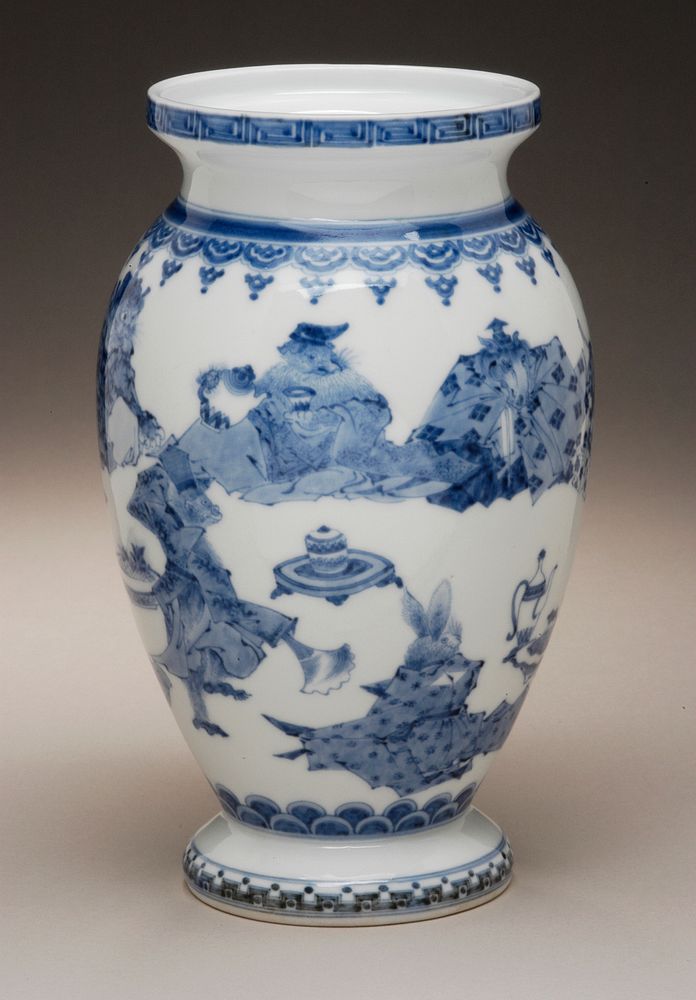 Baluster Vase with Zodiac-Animal Poetry Party