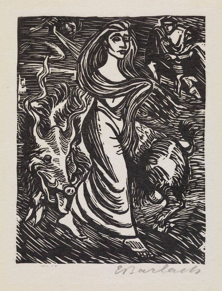 Lilith, Adam's first wife by Ernst Barlach, Paul Cassirer Verlag and Pan Presse