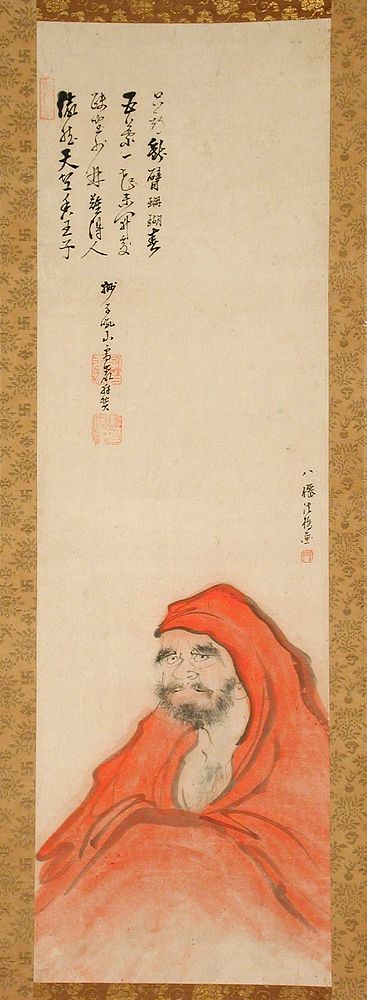 Daruma in a Red Robe by Sakaki Hyakusen