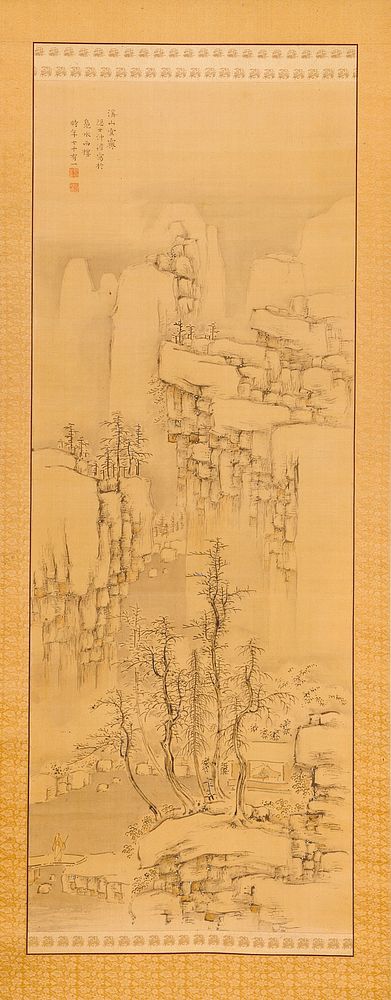 Mountains and Valley in Clearing Snow by Nakabayashi Chikutō
