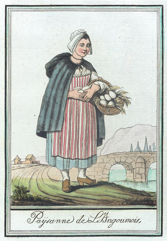 Costumes de Différent Pays, 'Paysanne de L'Angoumois' by L F Labrousse and Jacques Grasset de Saint Sauveur
