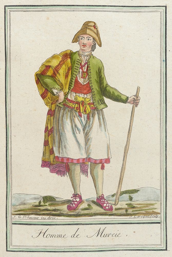 Costumes de Différents Pays, 'Homme de Murcie' by L F Labrousse and Jacques Grasset de Saint Sauveur
