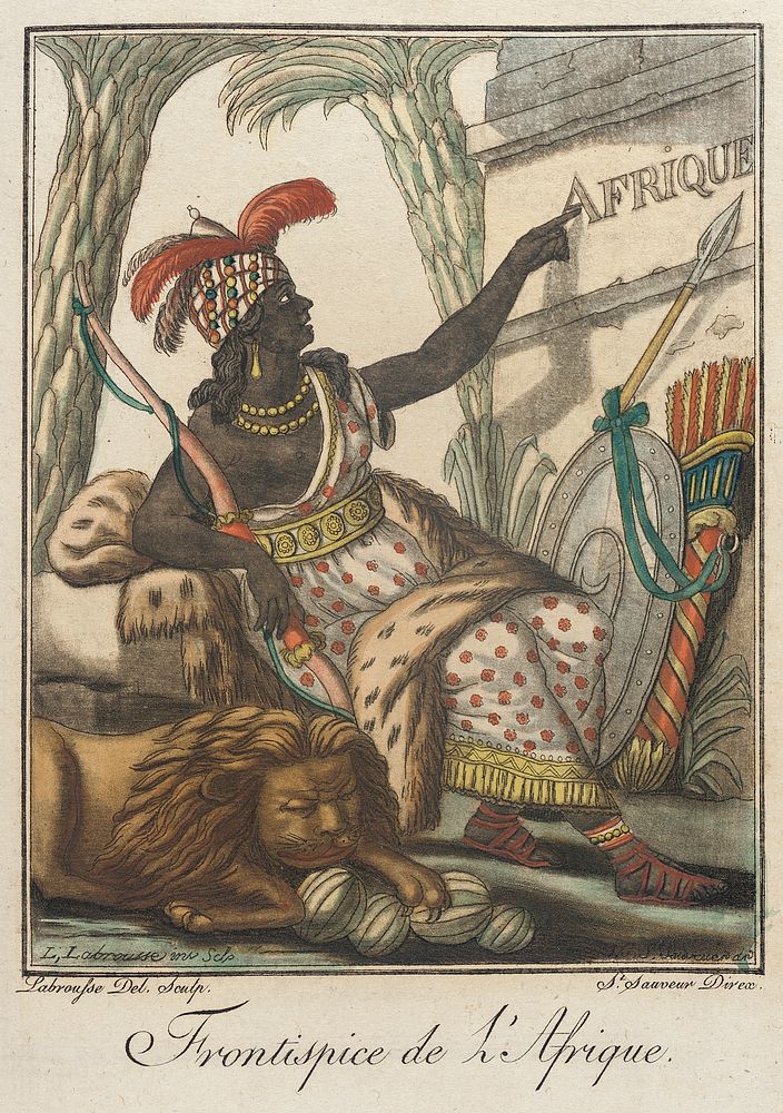 Costumes de Différent Pays, 'Frontispice de l'Afrique' by L F Labrousse and Jacques Grasset de Saint Sauveur