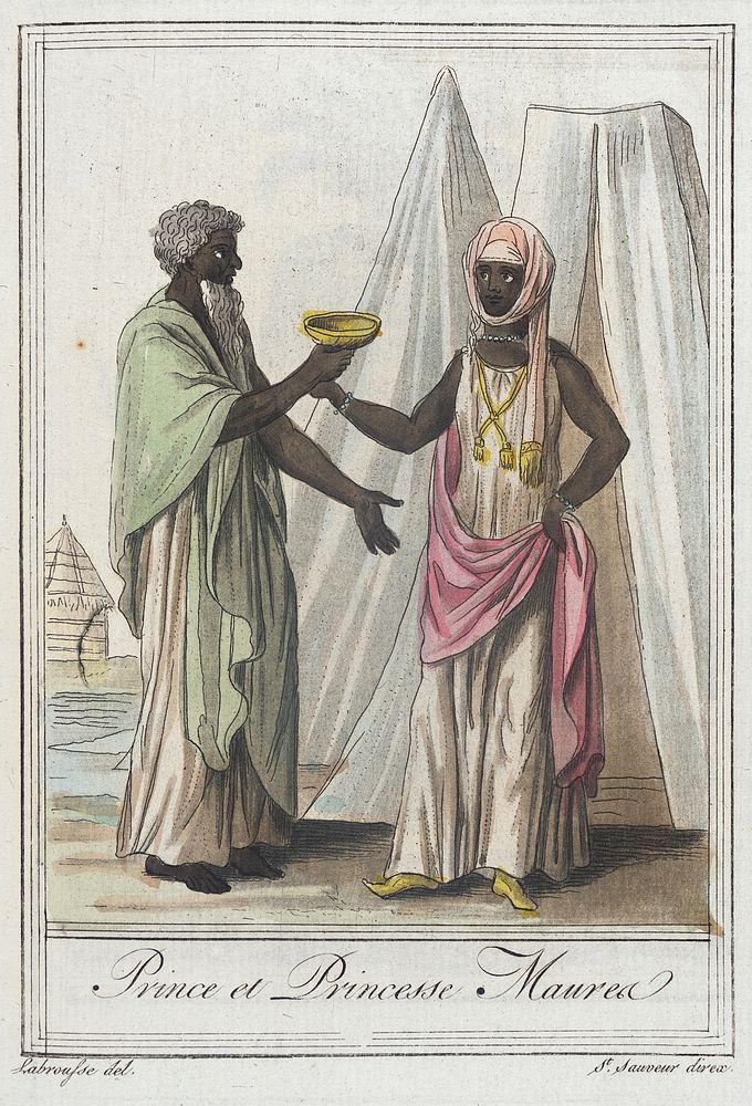 Costumes de Différents Pays, 'Prince et Princesse Maurea' by L F Labrousse and Jacques Grasset de Saint Sauveur